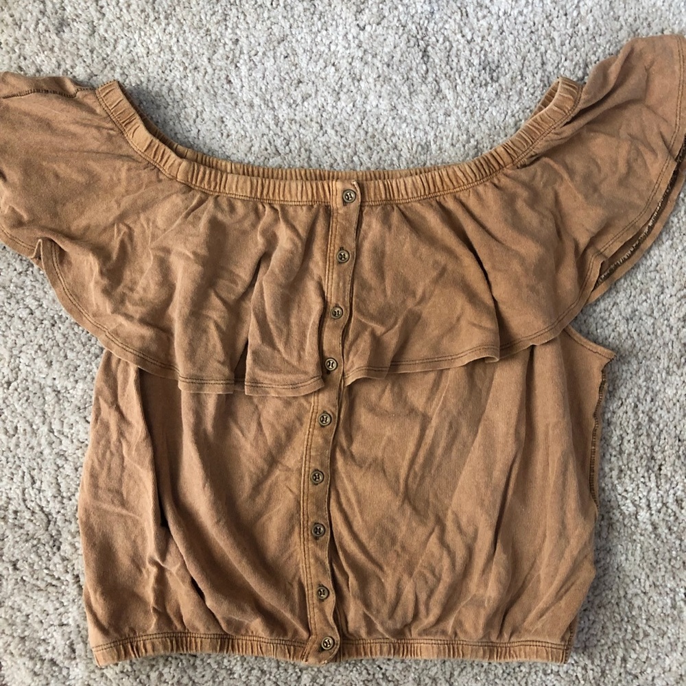 We the Free Off the Shoulder Crop Top